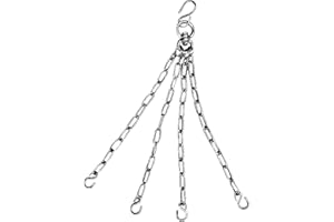 Amber Fight Gear Heavy Duty Premium 220lb Capacity Heavy Bag Chain for Boxing Kickboxing Muay Thai Heavybags Perfect Heavy Bag Hanger Chain Strap with No Tangle Swivel Hanger for Punching Bags