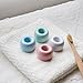 Brandon Trollpoe 4 Pcs/Pack Mini Ceramic Toothbrush Holder Porcelain Tooth Brush Stand Ring Bathroom Storage Organizer (4 Color)