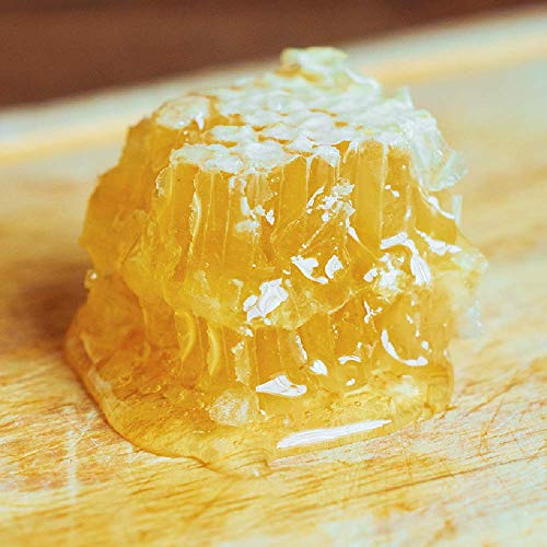 SB Organics Premium Honeycomb Jar - All Natural, Organic, Unfiltered, Raw Honeycomb - Made in USA from Wild Bees - Enjoy Delicious, Sweet, Pure Honey Directly from the Hive - 12 oz. Jar (2 Pack)
