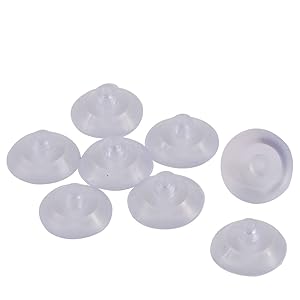 uxcell a16070400ux0054 Rubber Home Desk Glass Transparent Anti-Collision Suction Cups Sucker Holders Pads Pack of 8