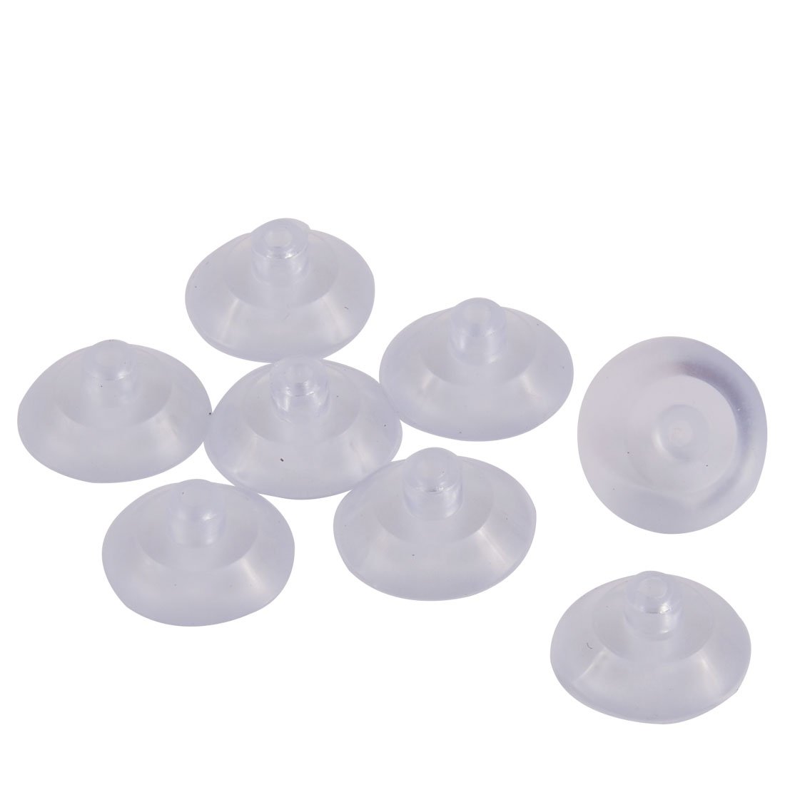 sourcing map a16070400ux0054 Rubber Home Desk Glass Transparent Anti-Collision Suction Cups Sucker Holders Pads (Pack of 8)