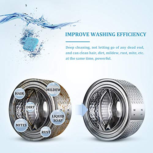 30 Pieces Washing Machine Cleaner, Cleaning deep Remover, Solid Washing Machine Cleaner with Triple decontamination Function, Comprehensive Decontamination for Bathroom Kitchen