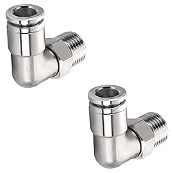 Jienk 2Packs Pneumatic 304 Stainless Steel Male