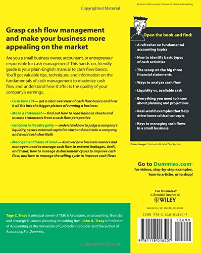 Cash Flow Fd For Dummies Amazon Co Uk Tracy John A 9781118018507 Books