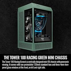 Thermaltake Tower 100 Racing Green Edition Tempered