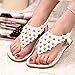 Women Sandals, Neartime Summer Bohemia Sweet Beaded Clip Toe Sandals Hollow Out Beach Shoes