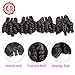Brazilian Funmi Curly Human Hair 4 Bundles Natural Omber Black Unprocessed Remy Hair Short Bouncy Curls Weave Virgin Hair Extensions 200Gram/lot (10 10 10 10, New Funmi)