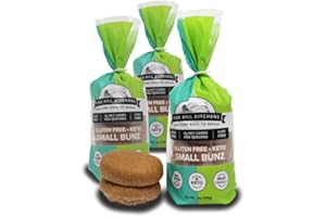 Low Carb & Gluten Free Buns | Certified Keto & Paleo Friendly | Zero Sugars, Grain Free & Dairy Free | Fox Hill Kitchens (Small, 3 Pack)