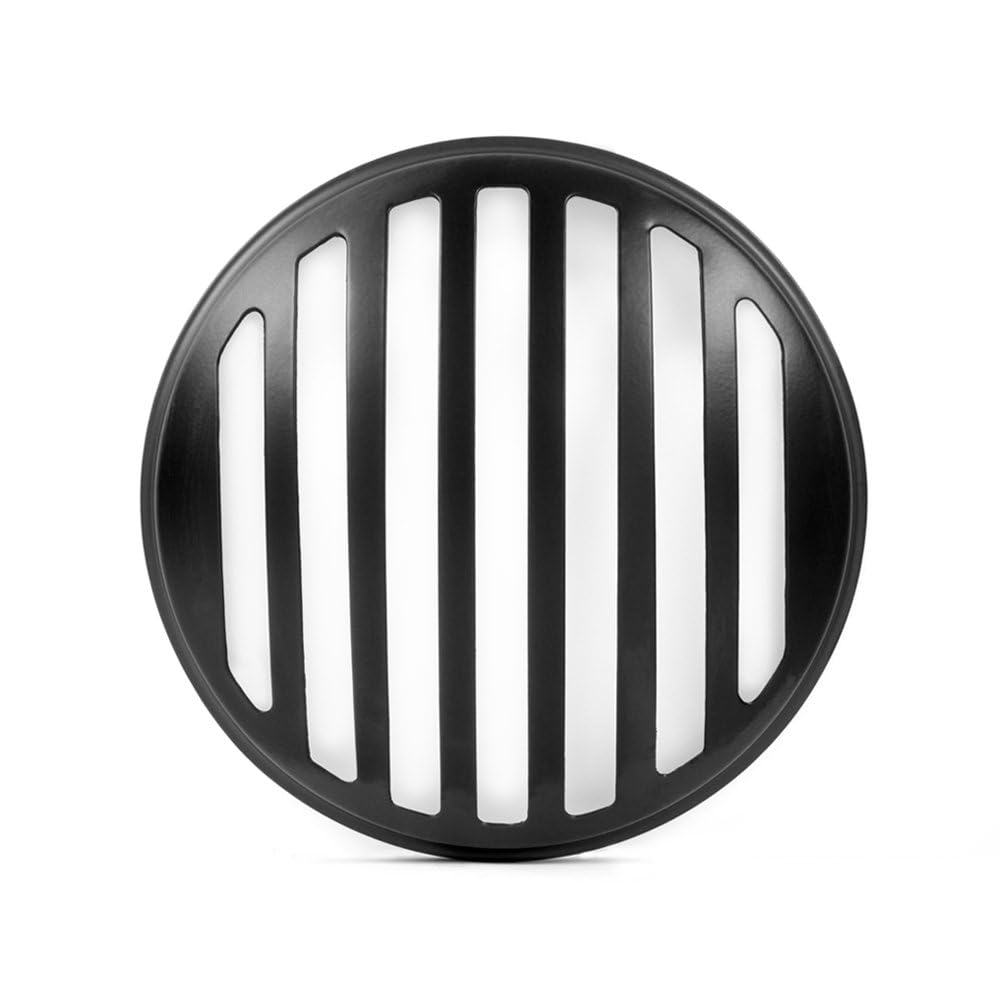 Alchemy Parts 5.75" INCH Grill Guard Metal Headlight Cover for Scrambler Brat Motorbike Motorcycle Lights (Black Grill Cover)