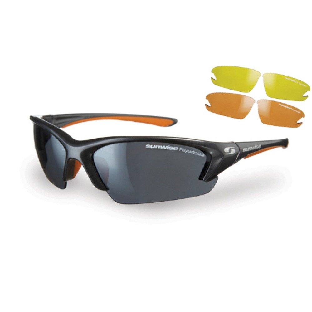 Sunwise Equinox Sports Sunglasses for Men, Suitable for Sporting Activities & Leasure Purposes - Water & Impact Resistant Men's Sunglasses with Wrap Around Lense - One Size - Grey