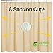 Clean Healthy Living PEVA Shower Liner: (Magnets and Suction Cups). 70 x 71 Inches Long - Taupe Color