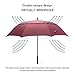 G4Free 62 Inch Large Automatic Open Golf Umbrella Extra Oversize Double Canopy Vented Windproof Stick Umbrellas Waterproof (Wine Red)