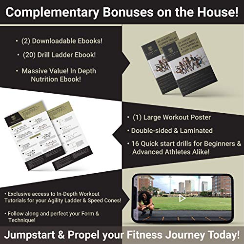 Corintio Sport Agility Ladder Speed Training Equipment Set 20ft