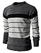 Zongke Mens Casual Striped Slim Fit Pullover Sweater