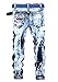 Men's Snow Wash Ripped Slim Jeans