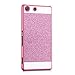 kwmobile Hard case Design glitter rectangle for Sony Xperia M5 in dark pink white