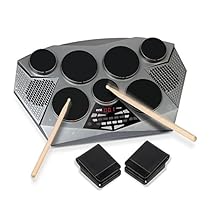 Pyle  Electronic Drum Set Pad With Built in Speakers Foot Pedals and Drum Sticks Kit (PTED06)

