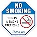 No Smoking Sign, This is A Smoke Free Zone Large Rust Free 12x12 Aluminum, for Indoor or Outdoor Use - by ARMO