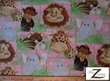 ANIMAL PRINT POLAR FLEECE FABRIC- ANIMAL JUNGLE AQUA - ONLY $4.99/YARD SOLD BTY