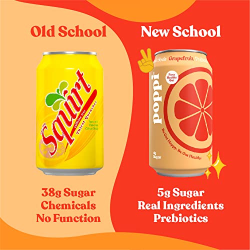 poppi A Healthy Sparkling Prebiotic Soda, w/ Real Fruit Juice, Gut