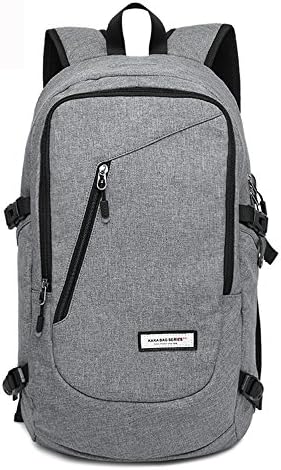 NIUIEME Slim Laptop Backpack 20 Inch Business Water Resistant Polyester Laptop Backpack with with USB Charging Port