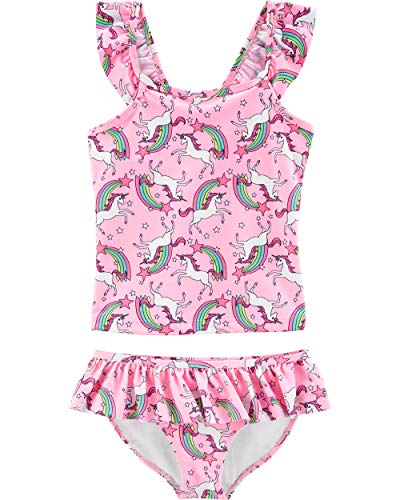 Carter's Girls' Little Two-Piece Swimsuit, Unicorn, 7
