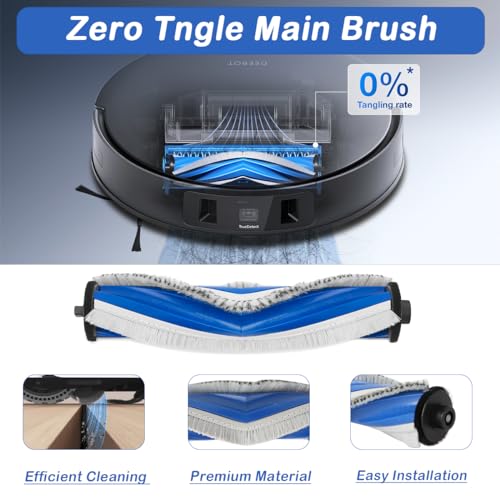 SpeHiate Accessories for ECOVACS DEEBOT T30 Omni/ T30 Pro Omni Robot Vacuum Cleaner, Replacement Part with 1 Main Brush, 4 HEPA Filters, 6 Mops, 4 Dust Bags, 4 Side Brushes