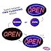 Ultima LED Neon Open Sign for Business: Jumbo Lighted Sign Open with Flashing Mode – Large Indoor Electric Light up Sign for Stores (23 x 14 in) Includes Business Hours and Open & Closed Sign