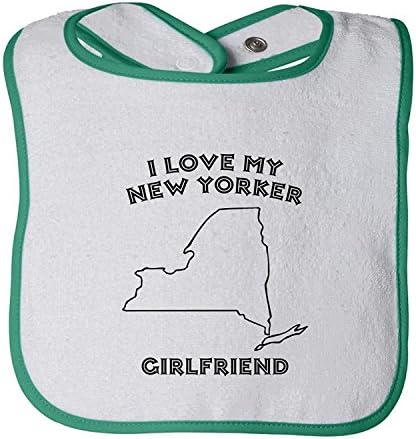 I Love My New Yorker Girlfriend NY Tot Contrast Trim Terry Bib Degrema