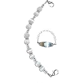 Hidden Hollow Beads Women's 6.5 or 5.5 inch Medical Alert ID Interchangeable Replacement Bracelet, Identification vital info tag