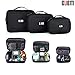 BUBM 3pcs/Set Waterproof Portable Universal Multi-Functional Digital Storage Bag Electronic Accessories Cable Organizer Bag Carrying Case Camera Lens Charger Cable Organiser Triple Set Bag
