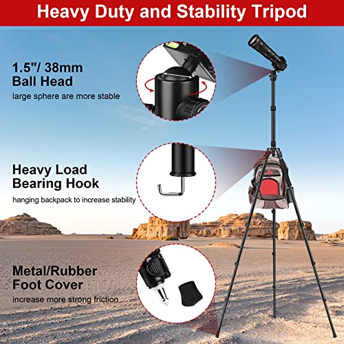 Tripod for Camera, 81" Camera Tripod Stand, 83 inches DSLR Tripods