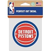 NBA Detroit Pistons Basketball 4" x 4" Inch Indoor/Outdoor Color Decal