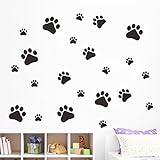 SUNONE11 Black Dog Paw Prints-Dog Pup Vinyl Wall Sticker Decal For Children Nursery Room Home Decor Art Mural