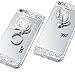 iPhone 7 8 Case, Caka iPhone 7 Glitter Case Rhinestone Series Luxury Cute Shiny Bling Mirror Makeup Case for Girls with Ring Kickstand Diamond TPU Case for iPhone 7 8 (Silver)