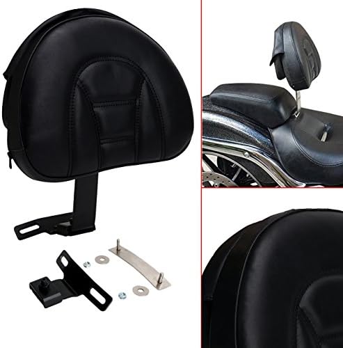 Kawayee Motorcycle Detachable Adjustable Plug-in Driver Rider Backrest Pad for 2007-2017 Harley Fatboy Heritage Softail