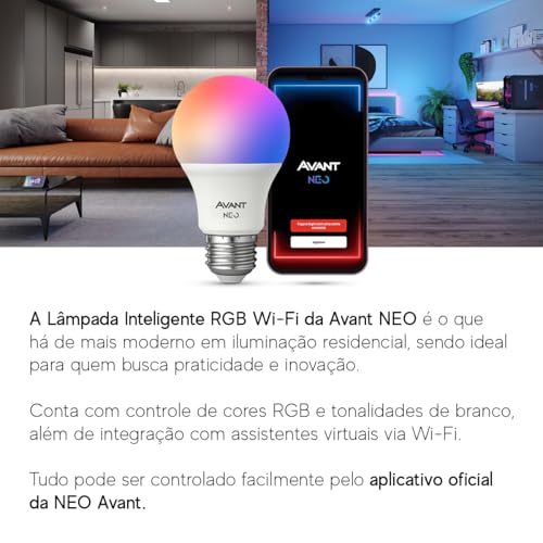 Lâmpada Smart LED 15W E27 Dimerizável RGB Colorida Compatível com Alexa e Google Home Controle por Voz Wifi Casa Inteligente Tuya