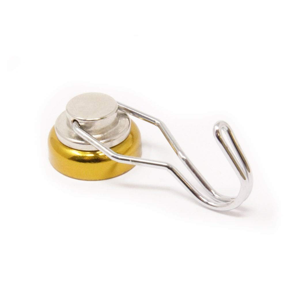 FIRST4MAGNETS Gold Swivel Hook for Holding Rope, Wires and Clothing - 25mm Dia - Pack of 20