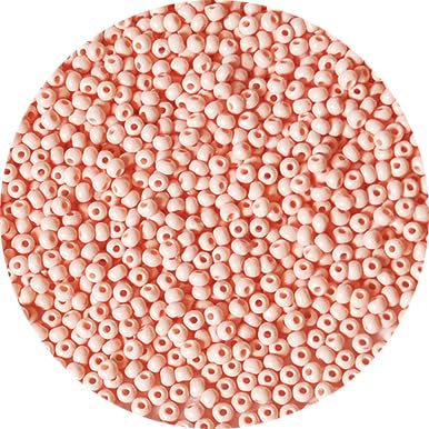 Bala&Fillic Size 3mm Skin Pink Color Seed Beads 4000pcs/100 Grams, 8/0 Round Glass Craft Beads for Making Jewelry Earring Bracelets Necklace