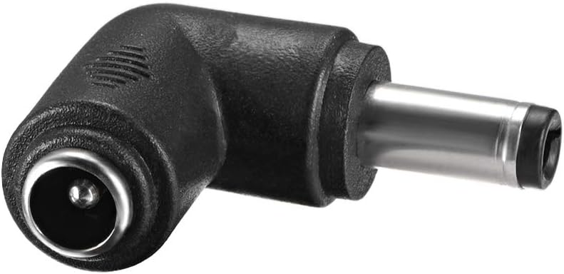 sourcing map 3Pcs DC Power Connector Adapter 90 Degree Angle 5.5mm x 2.5mm Male Plug to 5.5mm x 2.1mm Female Jack Coupler Converter for Laptop CCTV Camera strip lighting - Image 4