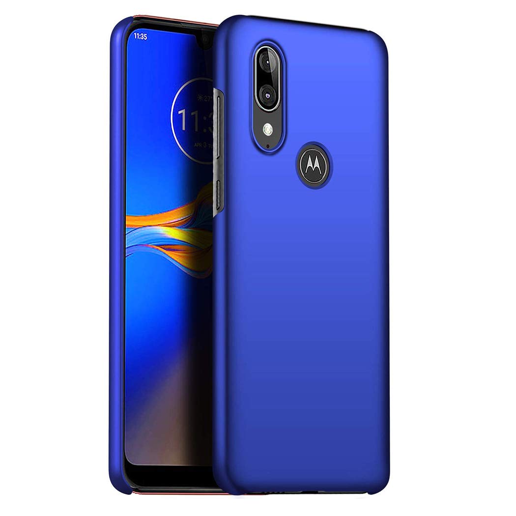 GAPlus Motorola Moto E6 Plus Case - Moto E6 Plus 6.1" Ultra Slim Thin Armour Hard Case - Matte Rubberized Cover For Moto E6 Plus (Blue)
