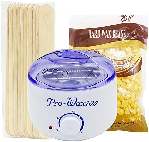 Wax Heater Machine Waxing Warmer 100g Wax Beans Hot Wax Heater 10pcs Stickers Hair Removal Sets EU Plug Bikini Hair Removal