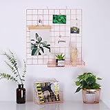 Kaforise Multifunction Electroplated Bling Metal Mesh Grid Panel, Gridwall Panels Units Wall Decor/Photo Wall/Wall Display & Organizer,Pack of 1 Pcs,Size:23.6