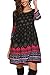 SE MIU Women Print Ethnic Bohemian Loose Casual Dress, Black, XXL