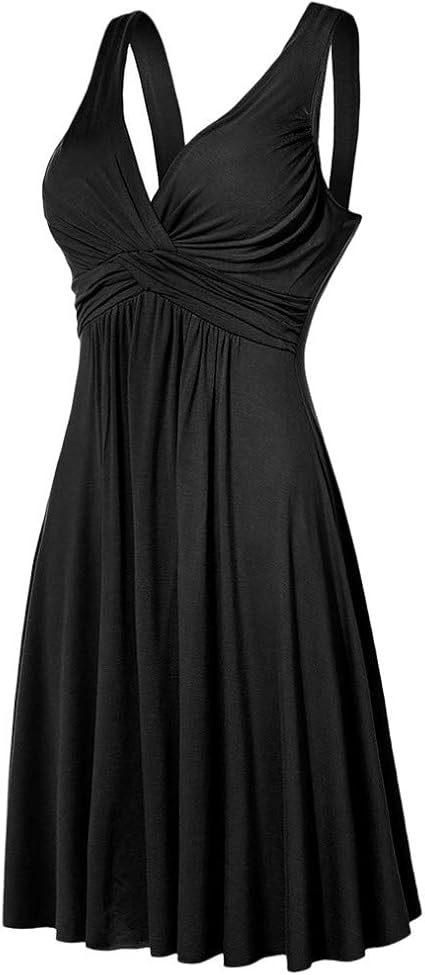 black sleeveless wrap dress