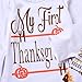 Thanksgiving 4Pcs Outfit Set 2018 New Baby Girls Boys My First Thanksgiving Bodysuit Turkey Print Pants with Hat and Headband（0-3 M）