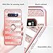 Maxdara Case for Galaxy S10 Plus Glitter Case with Ring Holder Rhinestone Kickstand Series with Bling Sparkle Diamond Bumper Luxury Pretty Fashion Girls Women S10 Plus Case (Stripe Rosegold)