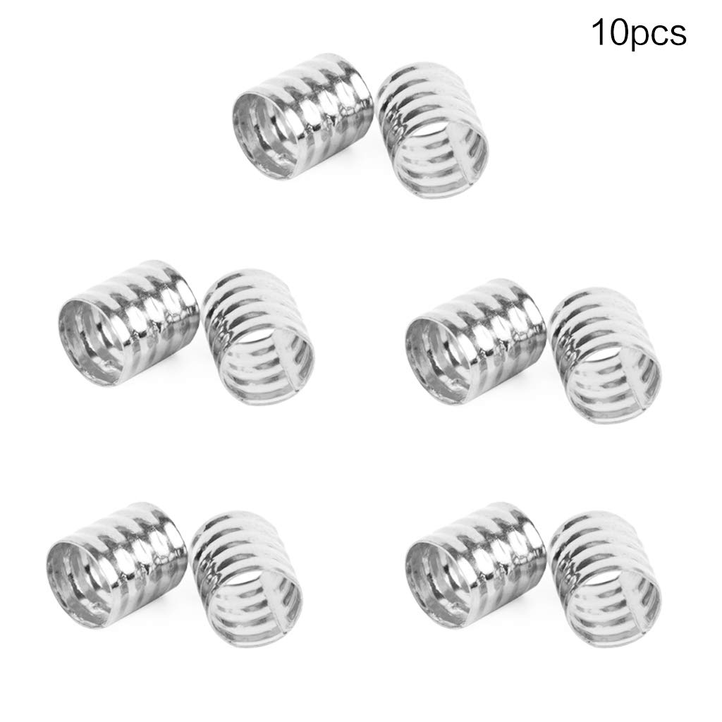 Amazon Com Yousike 10 Pcs Silver Golden Dreadlock Beads Spring