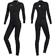 Wet Suits for Women Men Full Body 3MM Neoprene Wetsuit Diving Suit in Cold Water, Long Sleeves Front Zip Scuba Wetsuits One Piece Thermal Swimsuit for Surfing Snorkeling Kayaking Swimming Canoeing