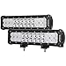 Auxbeam LED Light Bar 2PCS 12 Inch 72W Driving Led Off Road Lights Spot Flood Combo Beams Universal Auxiliary Light LED Bumper Lights LED Work Lights for Truck ATV UTV Offroad Fog Driving 4x4 Pickup